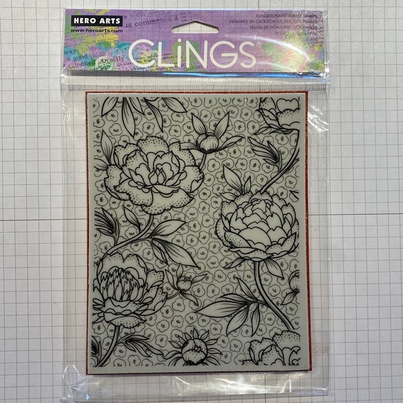 Large Flower Background Stamp by Hero Arts - Picture 3 of 5